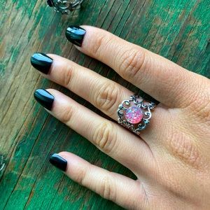PINK DRUZY ADJUSTABLE RING